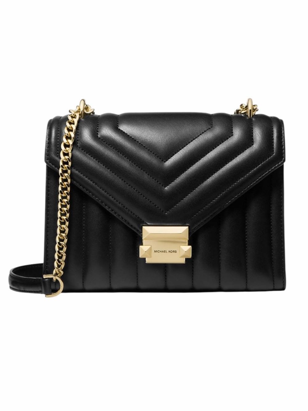 MICHAEL Michael Kors Whitney Quilted Leather Med Flap Chain Shoulder Bag